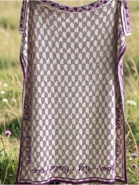 Anthropologie Violette Cotton Knit Throw💜